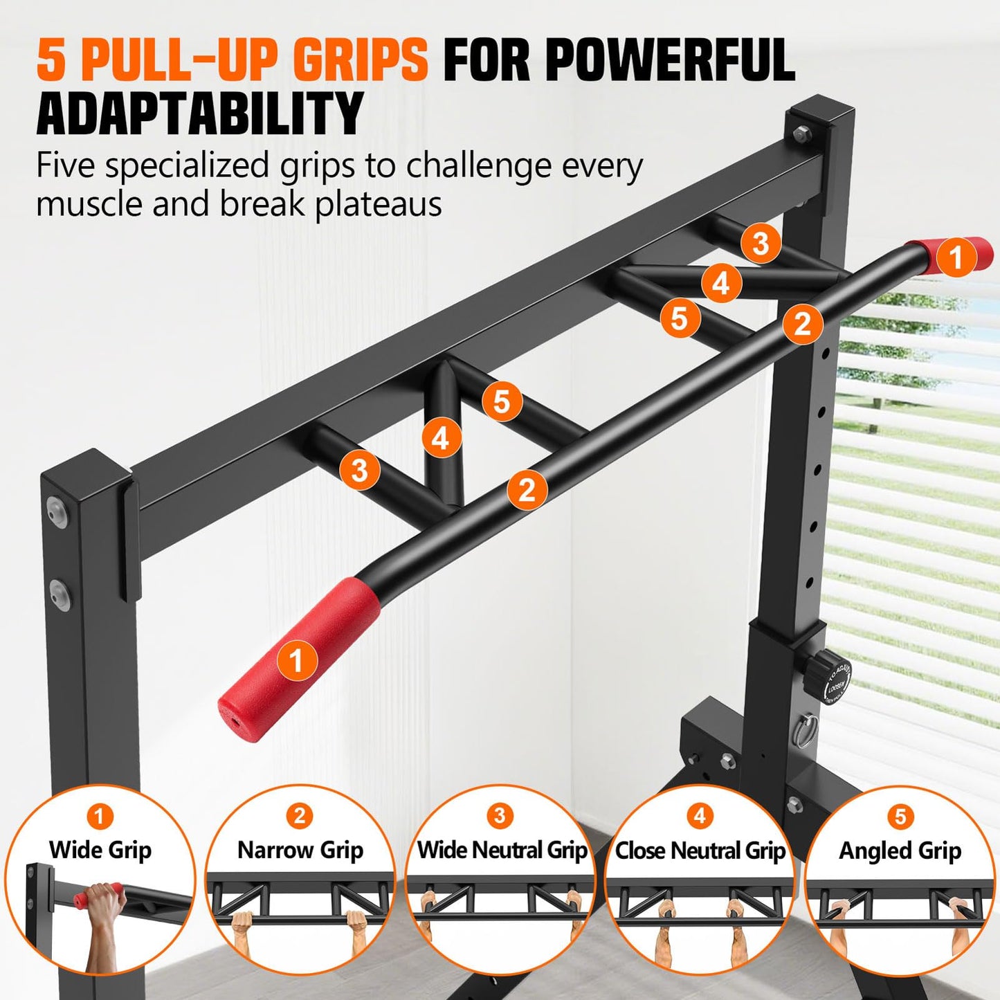 SERTT Foldable Power Tower Dip Station for Pull Ups, Dips & Push Ups, Upgraded Free Standing Pull Up Bar Station, Multi-function Workout Equipment for Home Gym Strength Training, Support 440LBS