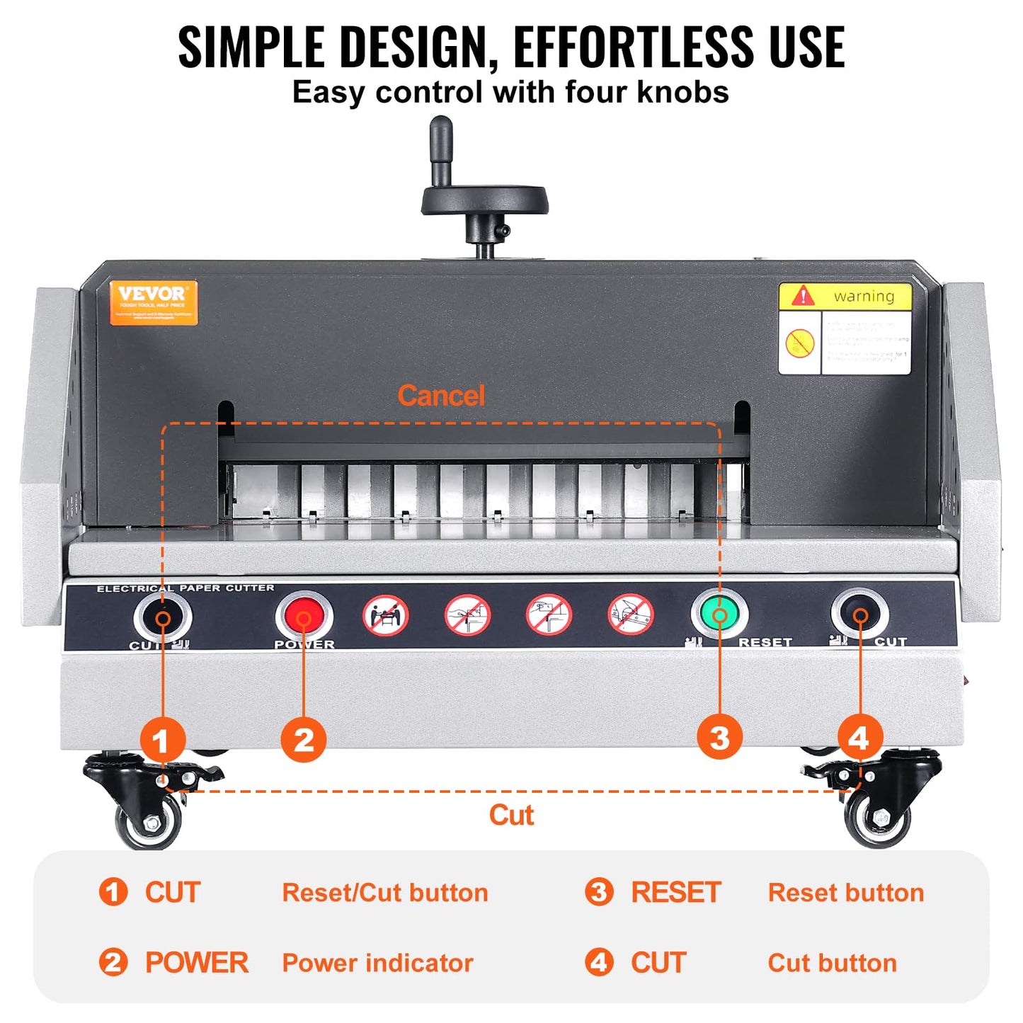 VEVOR Electric Paper Cutter, 13" /330.2mm Cutting Width, 1.57"/40mm Cutting Thickness, Desktop Paper Cutting Machine with Button Control, Electric Paper Trimmer for Office, School, Printing Plant