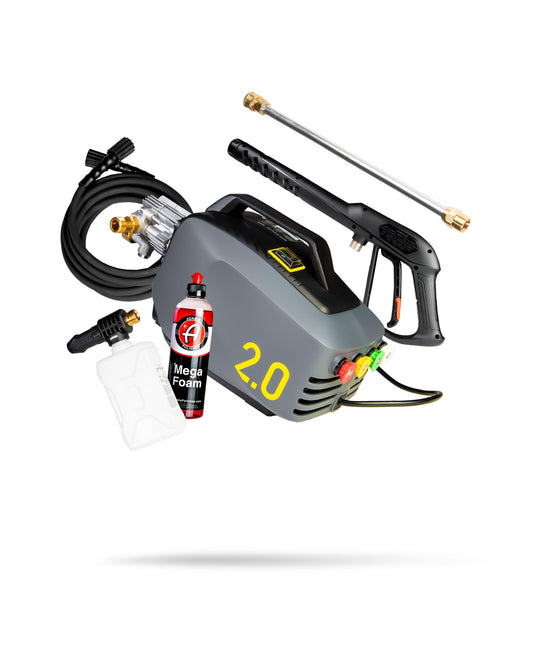 Adam's Polishes Active Pressure Washer 2.0 & Mega Foam Car Soap (5 Item) Powerful, Lightweight, Portable Electric Pressure Washer Sprayer | 1800 PSI, 2.0 GPM | for Car Home Auto Patio RV Motorcycle