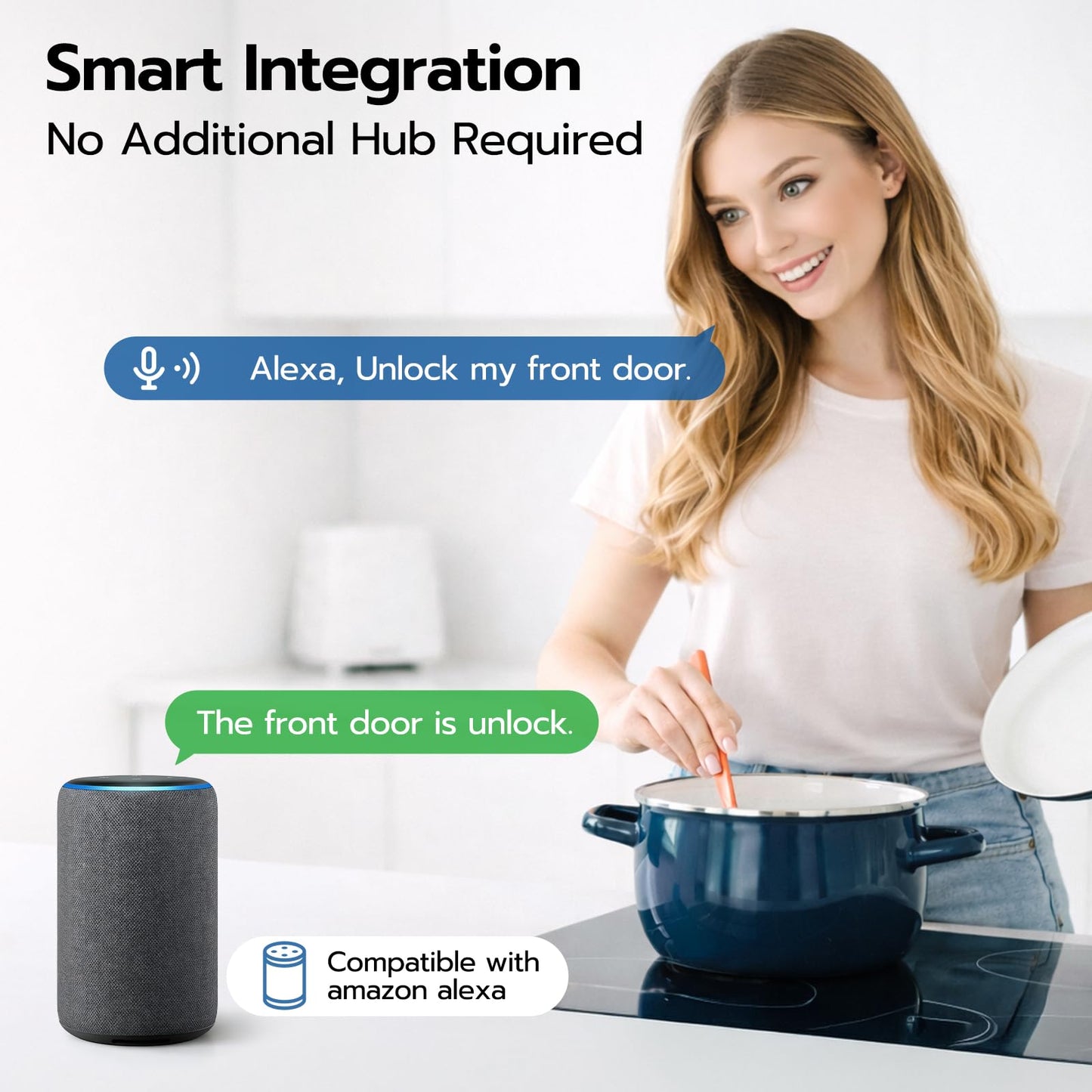 WiFi Video Smart Door Lock with Camera & Doorbell, Keyless Entry Fingerprint Lock with Handle for Front Door, Nyboer Keypad Electronic Digital with Rechargeable Lithium Battery, Easy Installation