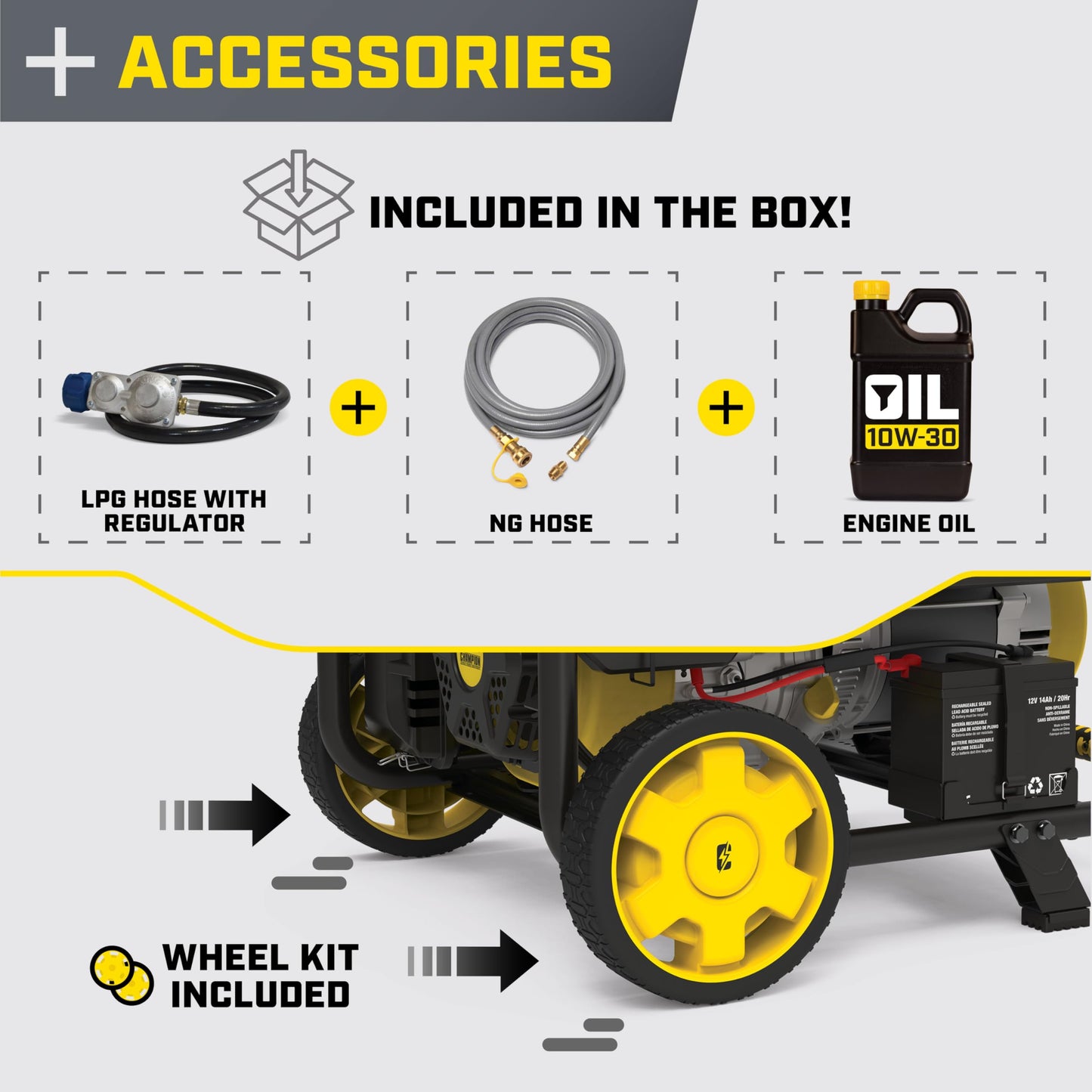 Champion Power Equipment 8125-Watt Electric Start Tri-Fuel Portable Generator with Free 3-Year Warranty
