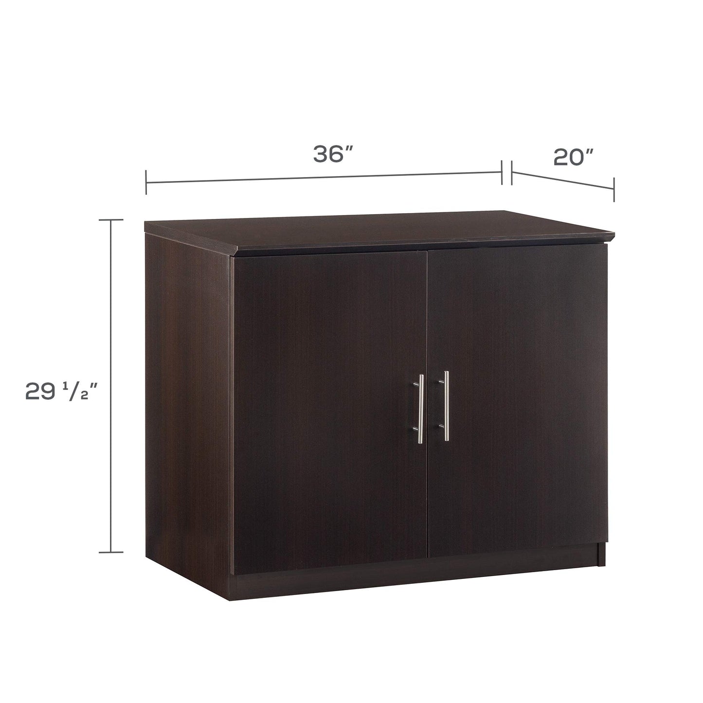 Safco MSCLDC Medina 2-Door Storage Cabinet, 36"W, Mocha Laminate