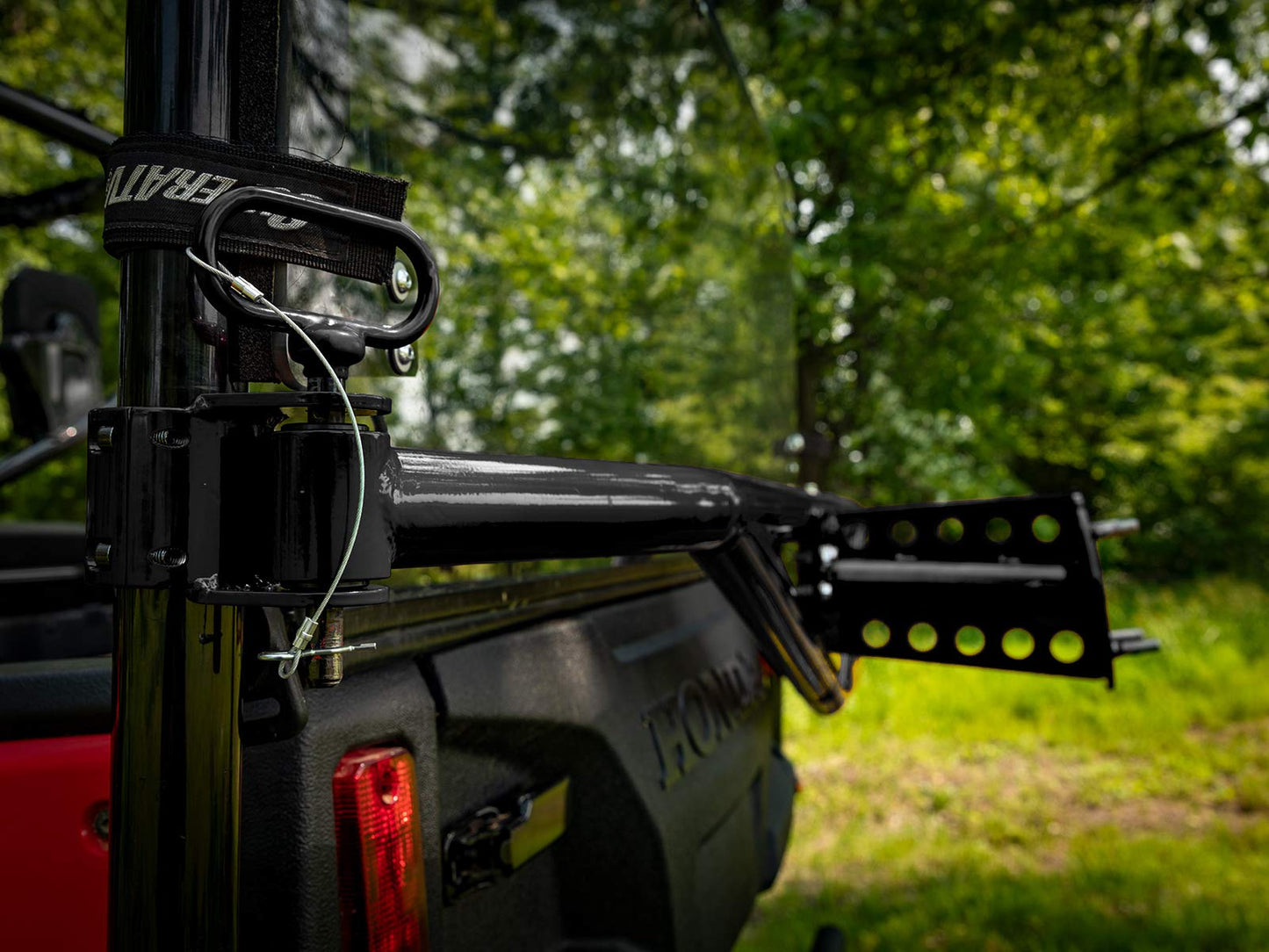 SuperATV UTV Spare Tire Carrier Compatible with 2016+ Honda Pioneer 1000-5/1000-5 Deluxe, 2017+ 1000-5 Limited Edition, No Drilling or Welding, Tires (up to 70 pounds), See Fitment, USA Made