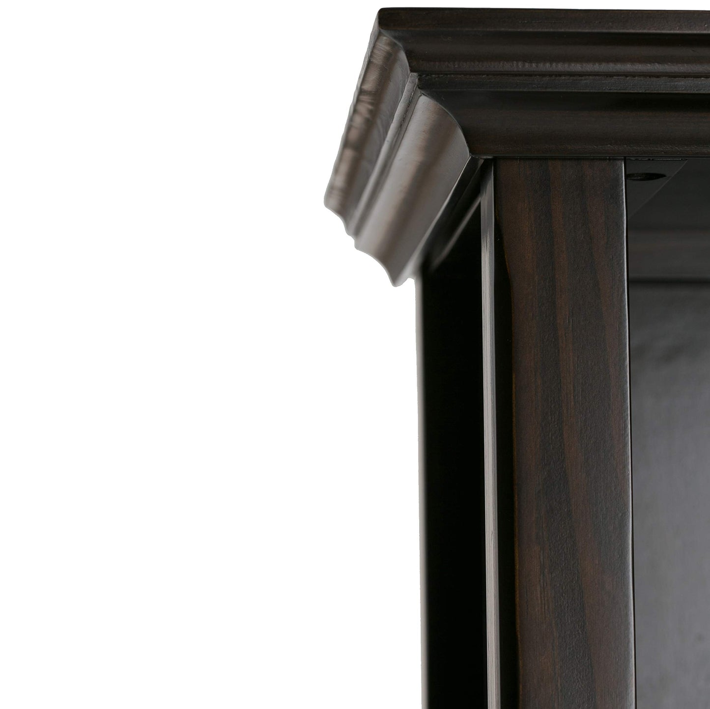SIMPLIHOME Amherst Bookcase - 70 inch Tall 5-Shelf Solid Wood Bookshelf in Hickory Brown, Transitional Storage for Living Room, Study Room or Office with Adjustable Shelves and Tapered Legs