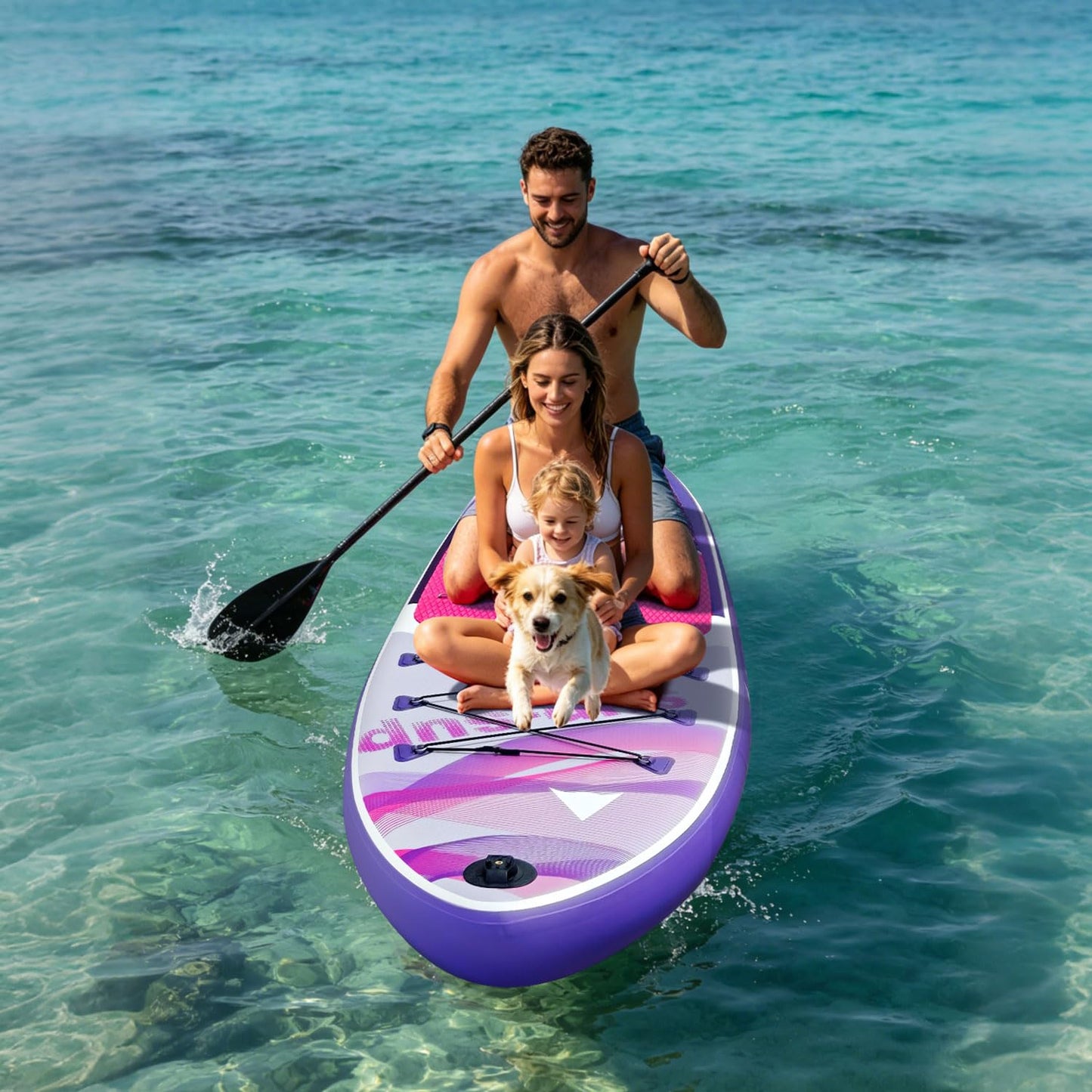 SUN-SUP 10' 6" Inflatable Stand Up Paddle Board Non-Slip Comfort Deck Stable Design Comes with Premium SUP Paddle Board Accessories Suitable for Teens and Adults