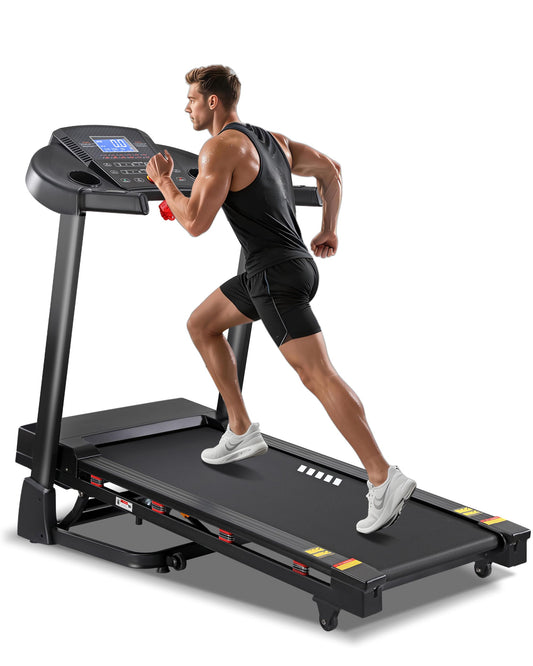 Treadmill with 15-Level Auto Incline, 47"x18" Wide Running Belt, 400 LB Capacity, 10 MPH, 4.0 HP Brushless Incline Treadmill for Home, Shock Absorption, Bluetooth Speaker & App