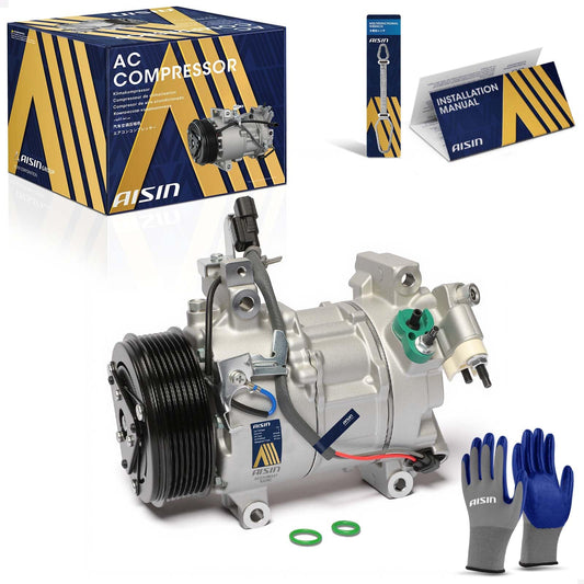 AISIN AFTERMARKET ACCH-00427 Air Conditioner AC Compressor - Compatible with Honda HR-V 2023-2024 2.0L - with 7-Pulley Groove, with Clutch