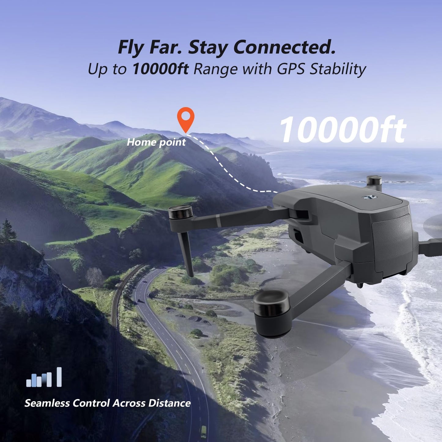 YIKKEON GPS Drone with 4K Camera, 3-Axis Gimbal, Under 249g