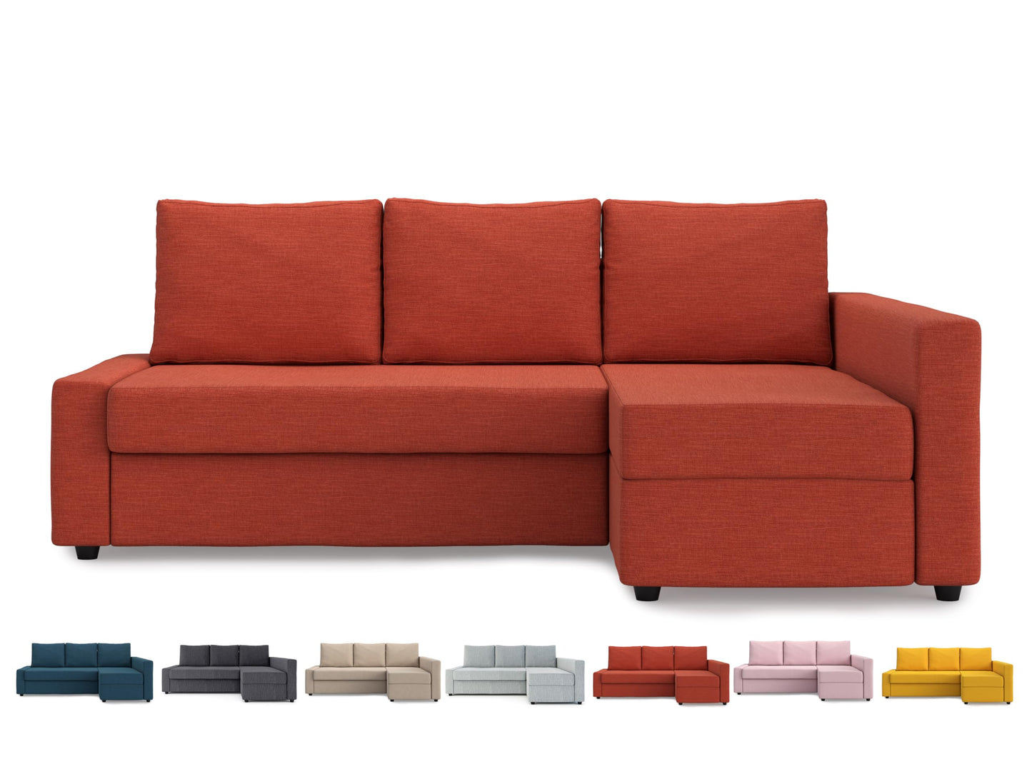 Snug Fit Friheten Slipcover for The IKEA Friheten with Chaise Corner Cover, Sofa Bed Cover, Sectional Slipcover Replacement (Orange)（Cover Only！Not Sofa！）