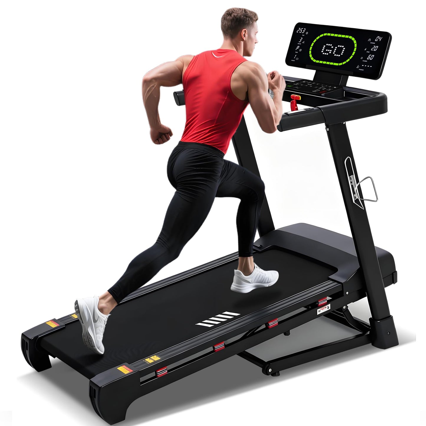 Heavy Duty Treadmill for Home, 20" Wide Deck, 20-Level Auto Incline
