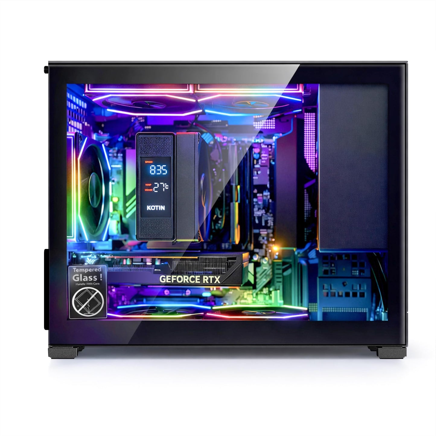 KOTIN Prebuilt Gaming PC Desktop Computer, AMD Ryzen 5 9600X up to 5.4GHz, GeForce RTX 5060 Ti 8GB GDDR7, 16GB DDR5-6000, 1TB PCIe 4.0 NVMe SSD, 650W 80+ Gold PSU, WiFi 7, Windows 11 Home