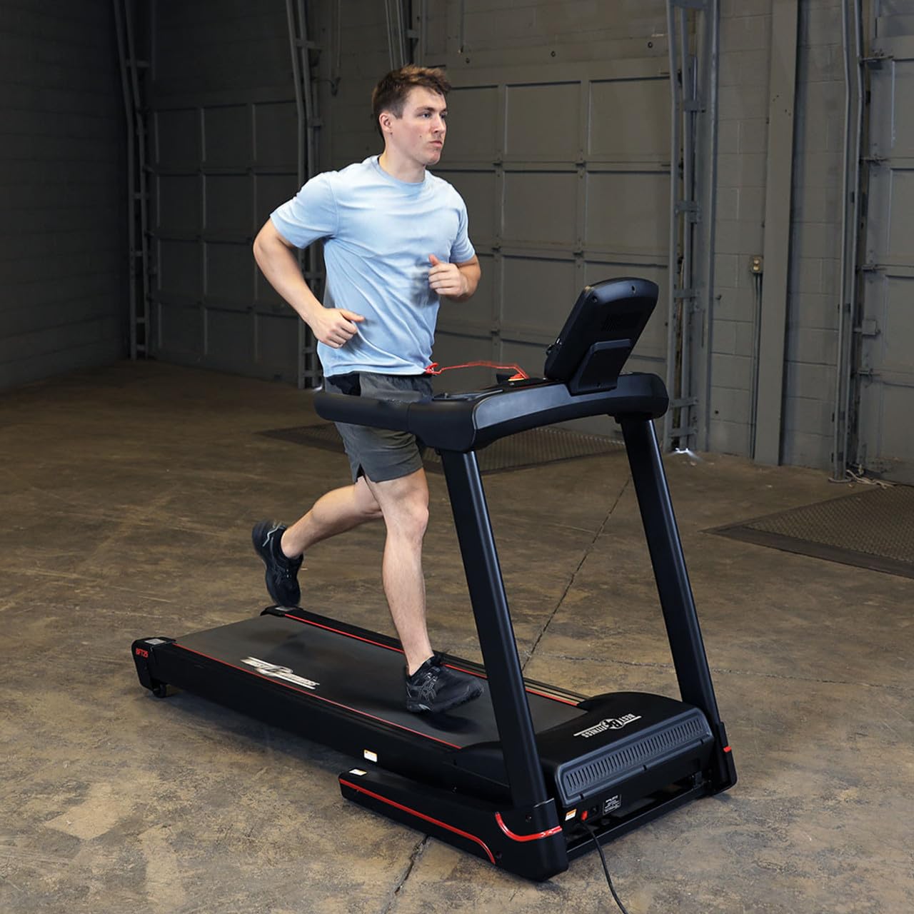 Body-Solid (BFT25) Foldable Incline Treadmill for Jogging & Walking, 300lbs. Weight Capacity, Speed Range 0.6-10 mph, Black