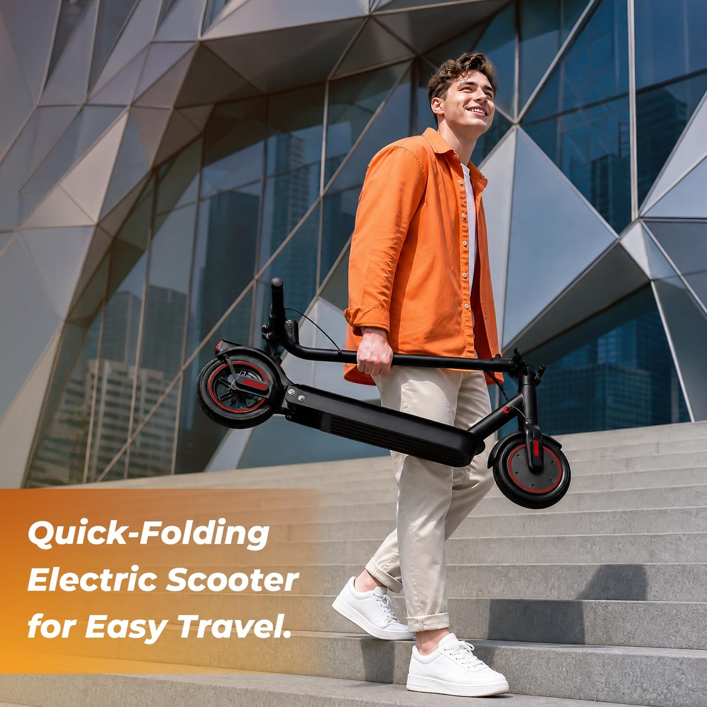 Fcgeoi Electric Scooter, 1000W/500W Powerful Motor, 28/21 Mile Range, 25/21/18 MPH Speed, 10" /8.5" Tire, Foldable Lightweight, App Control EScooter, Commuting Electric Scooter for Adults, Black Max