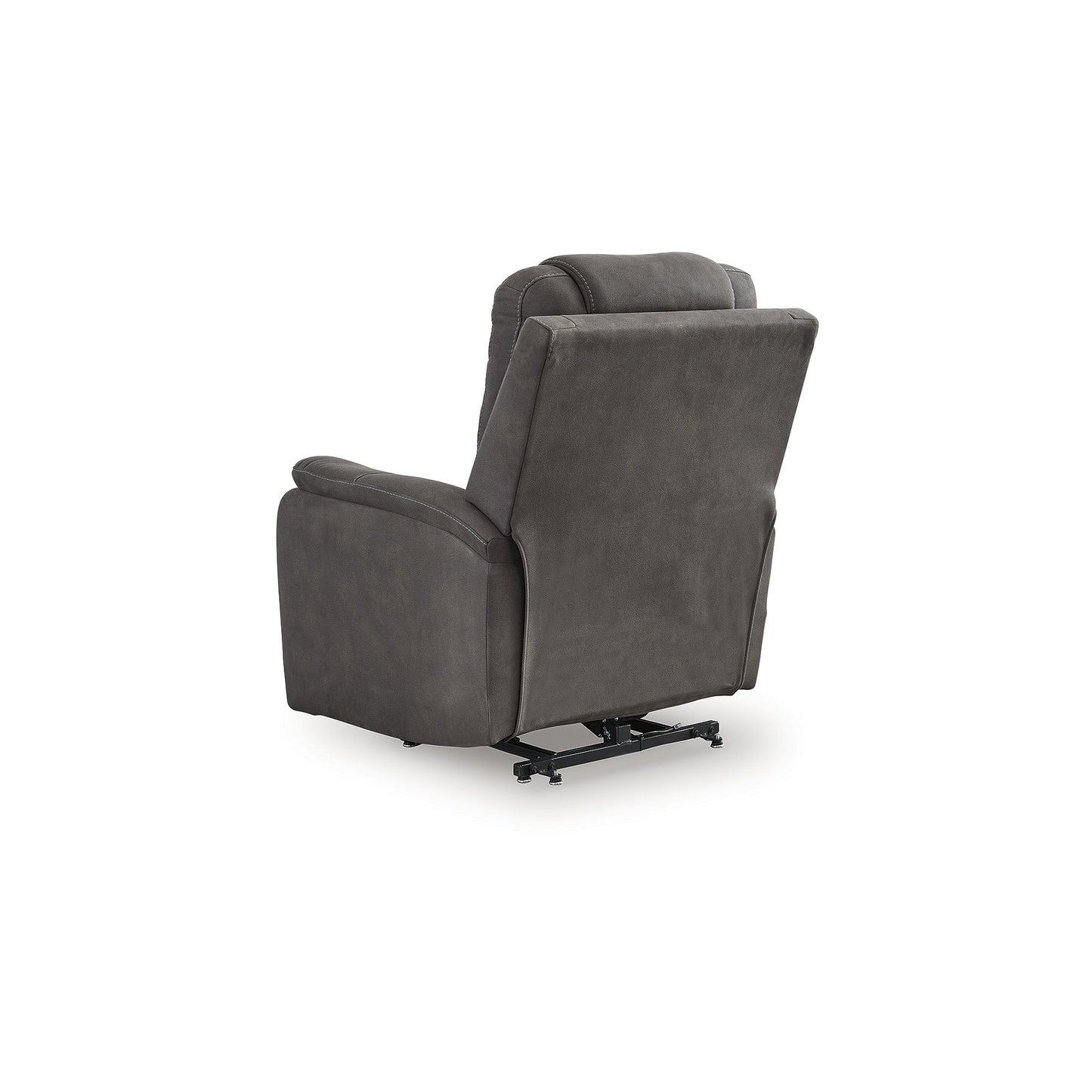 Signature Design By Ashley Snowfield Recliner Chair, Power Lift with Heat and Massage, Faux Leather Upholstery, Easy View Adjustable Headrest, USB Charging, Living Room Comfort