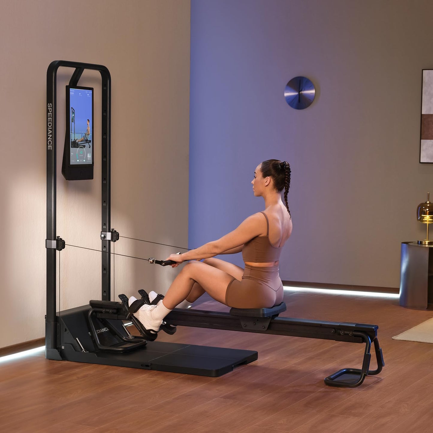 Speediance AeroRow Rowing Bench, Next Generation of Rowing Machines, Rower Attachment for Gym Monster, Home Work Out Rowing Machine, Adjustable Resistance Levels, Rowing Machine