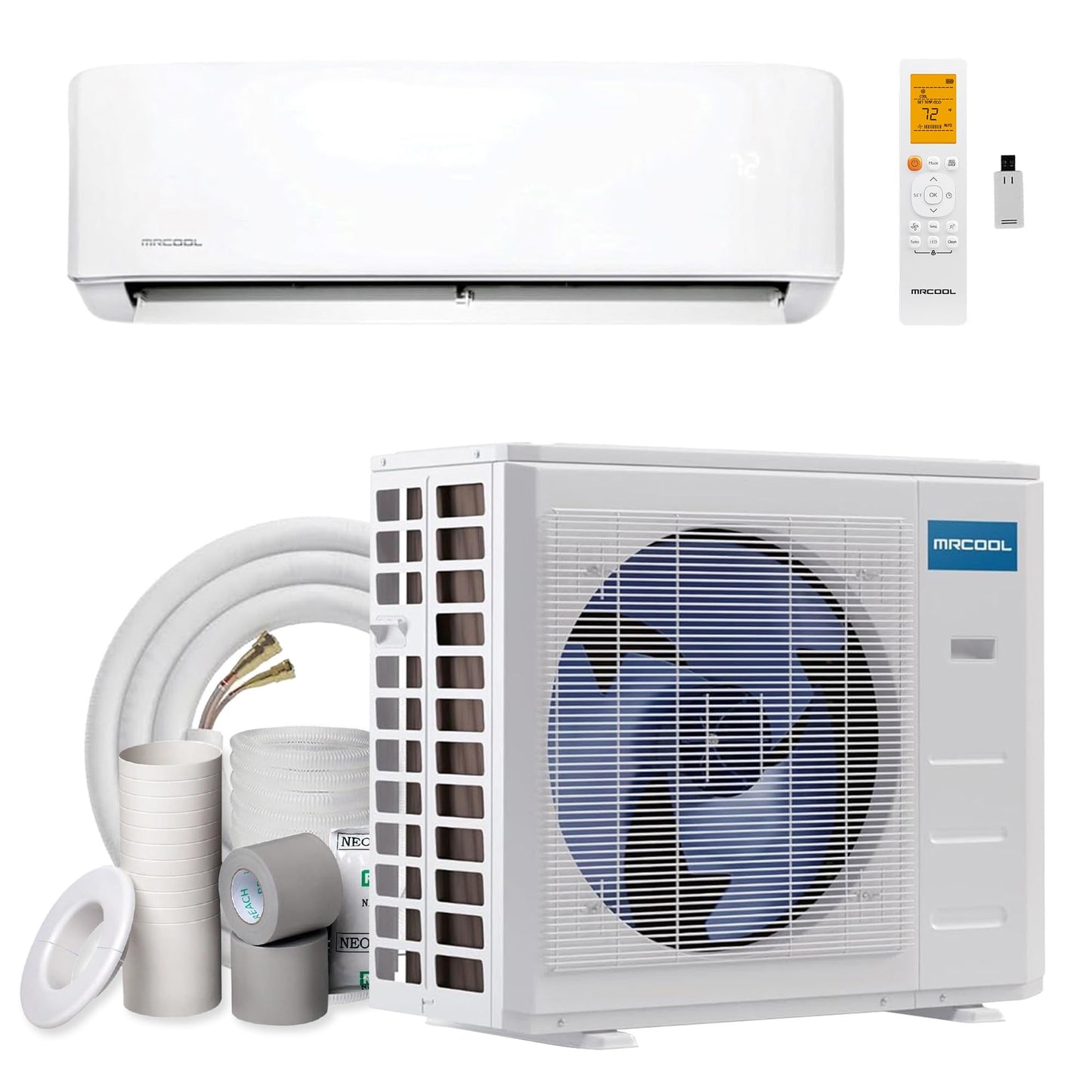 MRCOOL 12000 BTU 115V Ductless Inverter Mini Split Air Conditioner & Heat Pump System, 5th Gen DIY - Wall-Mounted AC Unit w/ Heating and Cooling for Home, Office & Commercial Space