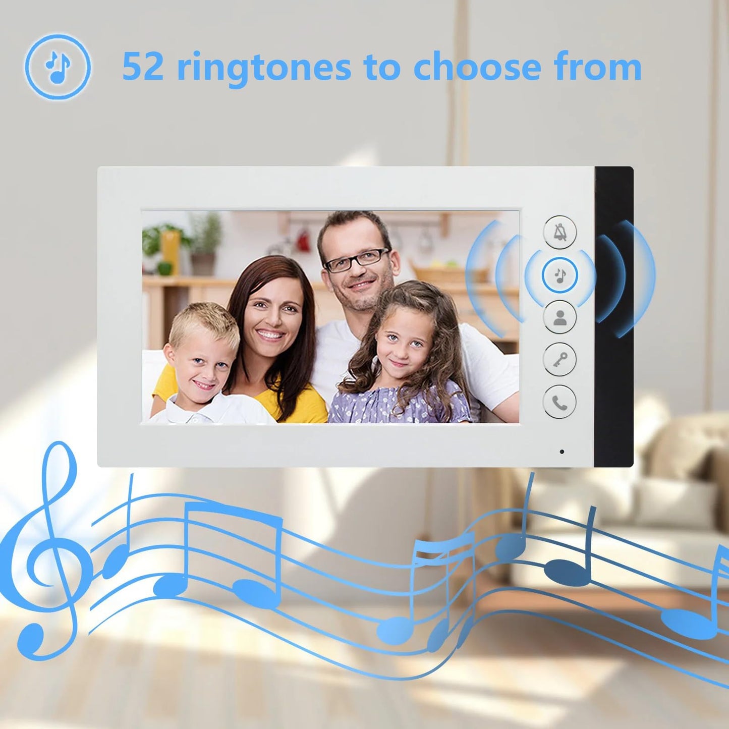 ANJIELO SMART Wired Video Multifamily Apartment Intercom System,2/3/4/6/8/10/12 Units 7 inch Monitor Video Door Phone Kit,Video Doorbell, ID Card Unlock, 2 Way Audio for Home (1 doorbell + 3 Monitor)
