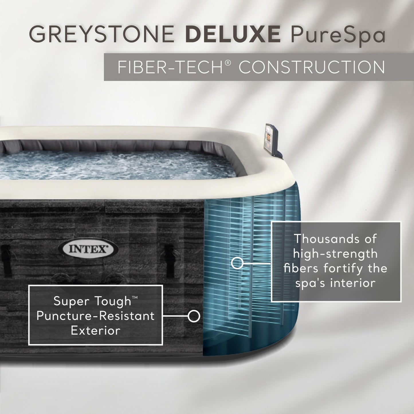 Intex PureSpa Plus 6 Person Round Inflatable Hot Tub, Bubble Massage Spa Set, Energy Efficient & Saltwater Compatible (Cell Not Included), 77 in x 28 in