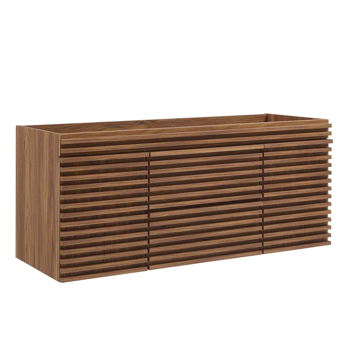 Modway Render 48" Single Sink Compatible (Not Included) Bathroom Vanity Cabinet in Walnut