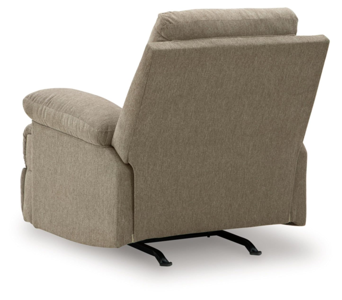 Signature Design by Ashley Yarrow Lane Classic Manual Rocker Recliner with Pillow-Top Arms, Light Brown