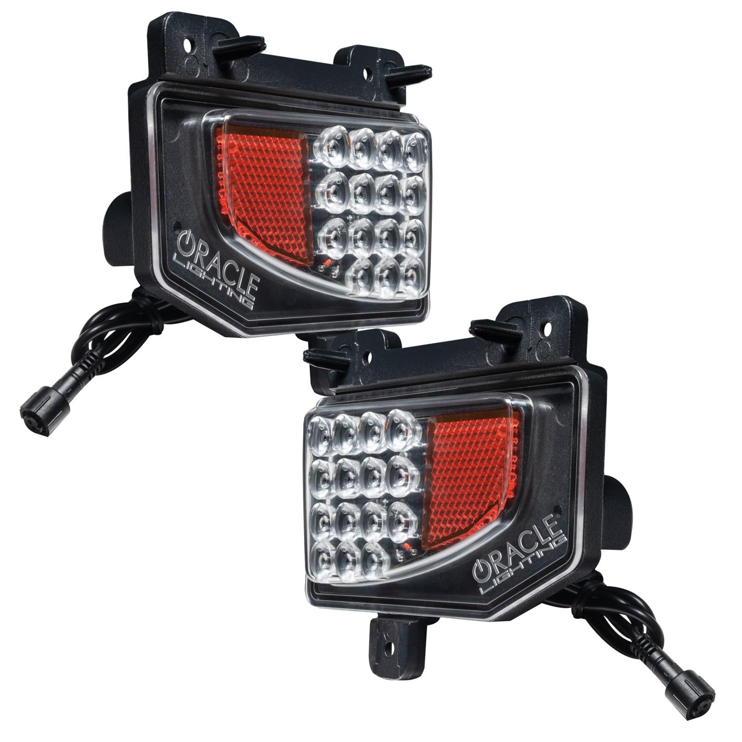 ORACLE Lighting 5881-504 Rear Bumper LED Reverse Lights, Plug and Play Harness, Fits 2020-2024 Gladiator JT, Black, 1500+ Lumens
