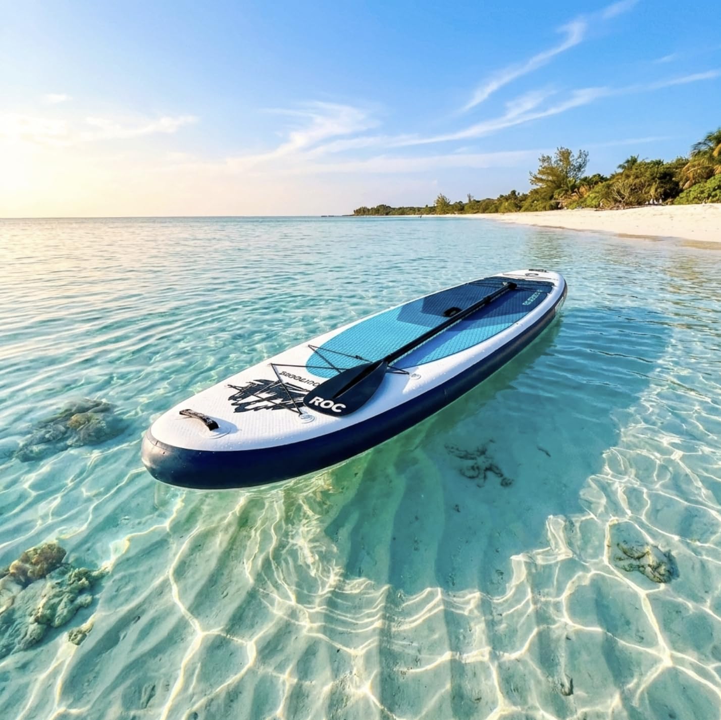 Roc Paddle Boards 10 ft 6 in Inflatable SUP, 350lbs Weight Capacity, Wide Stable Design, Premium Accessories, 3 YEAR WARRANTY, USA Owned Brand, Royal