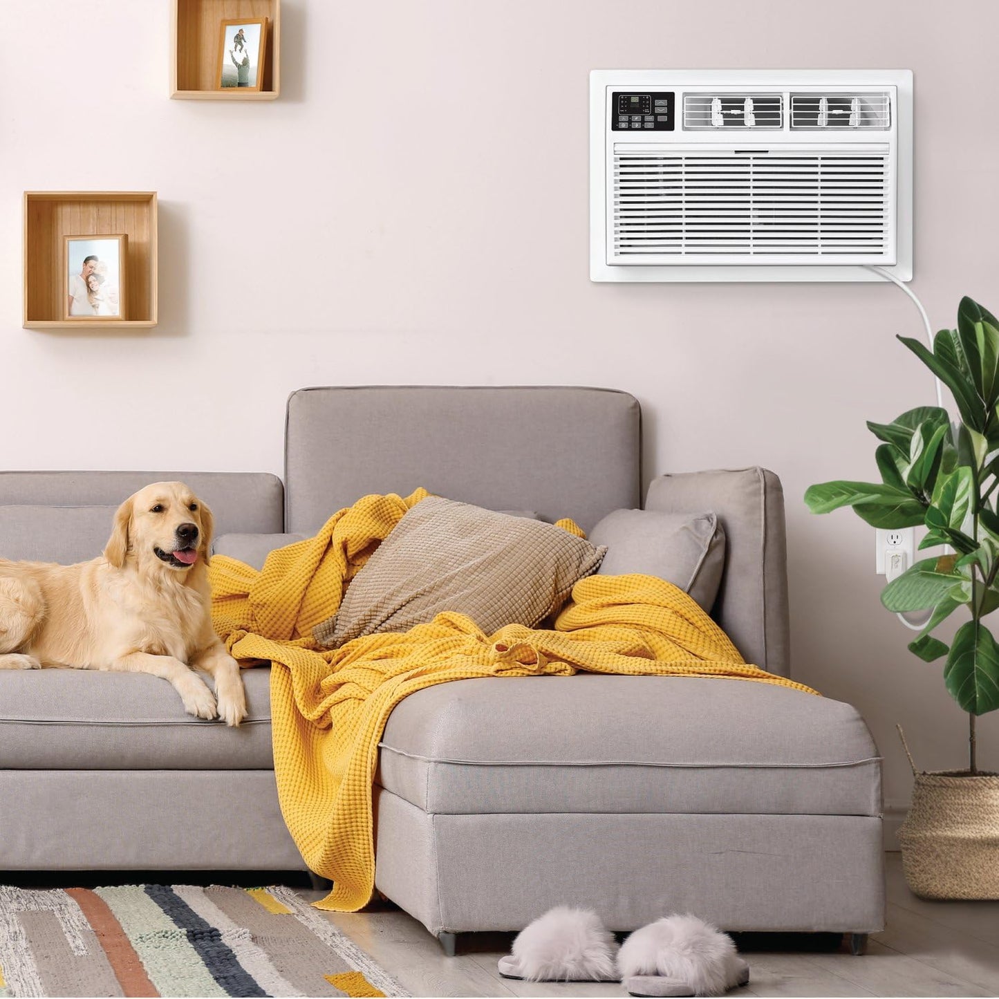 Whirlpool 12,000 BTU Through the Wall Air Conditioner, 115V, Cools up to 550 Sq. Ft for Living Room, Bedroom, Kitchen, Apartment, with Dehumidifier, Remote Control, Digital Display, 24H Timer, White