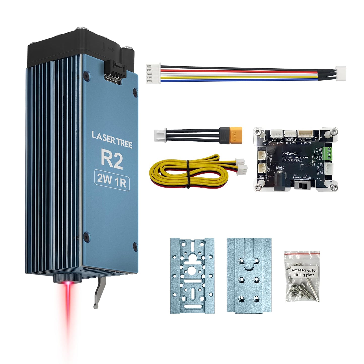 LASER TREE 1064nm Infrared Laser Module, 2W (2000mW) Output Power, Laser Head for Laser Engraver Cutter Machine Engraving Copper Plastic Aluminum ect, Ideal for Jewelry, Gift Making, Class 4