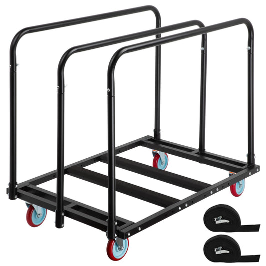 Eastrexon Updated Folding Table Cart, 5" Swivel Wheels Heavy Duty Table Dolly, Drywall Dolly Cart w/ 2000 LBS & 10 Table Capacity for Party Events, Factory, Hotel, Warehouse