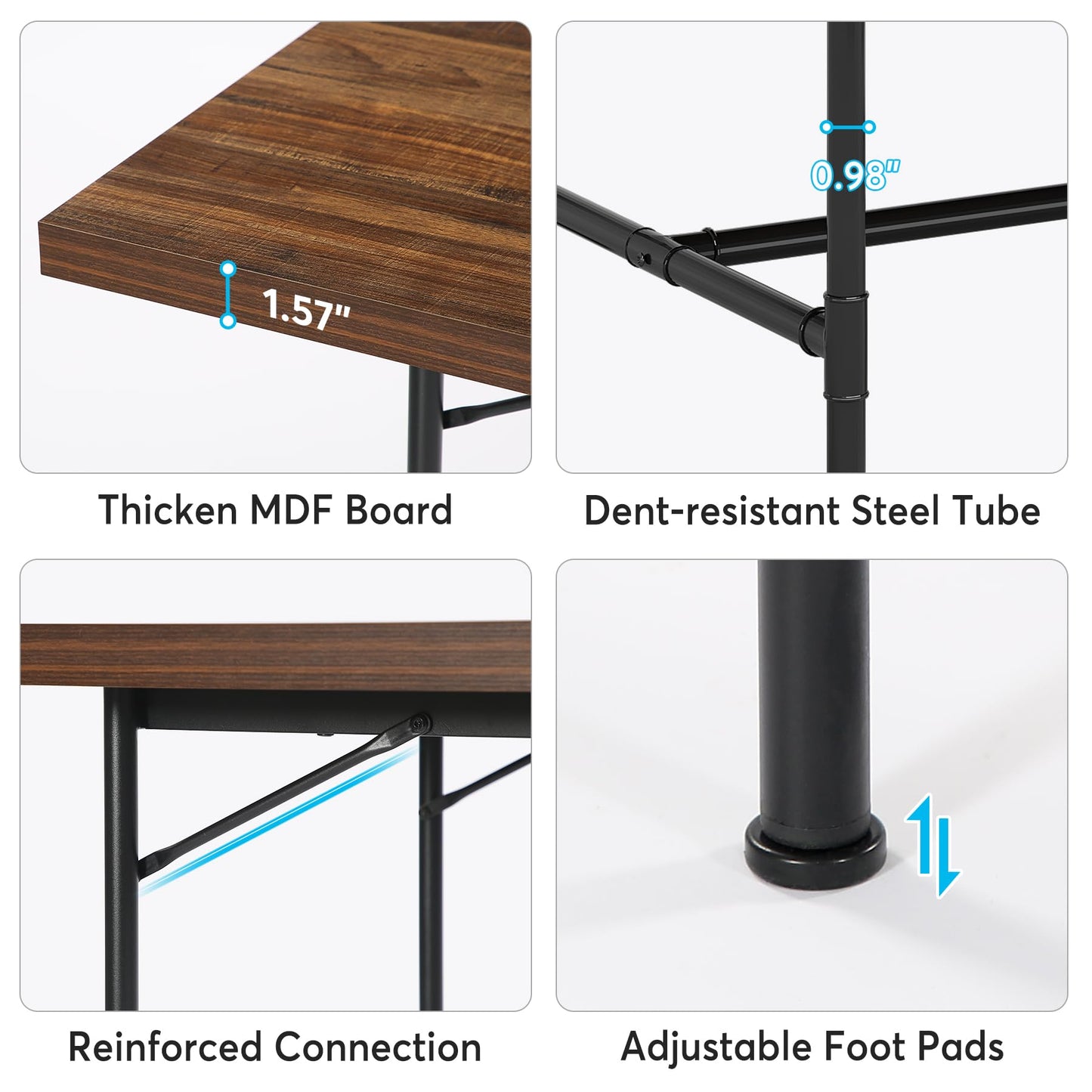 Tribesigns 6FT Conference Table, Rustic Rectangle 70.8" W x 35.4" D Meeting Table, Modern Seminar Table Boardroom Desk for Office Meeting Conference Room (6ft, Rustic)