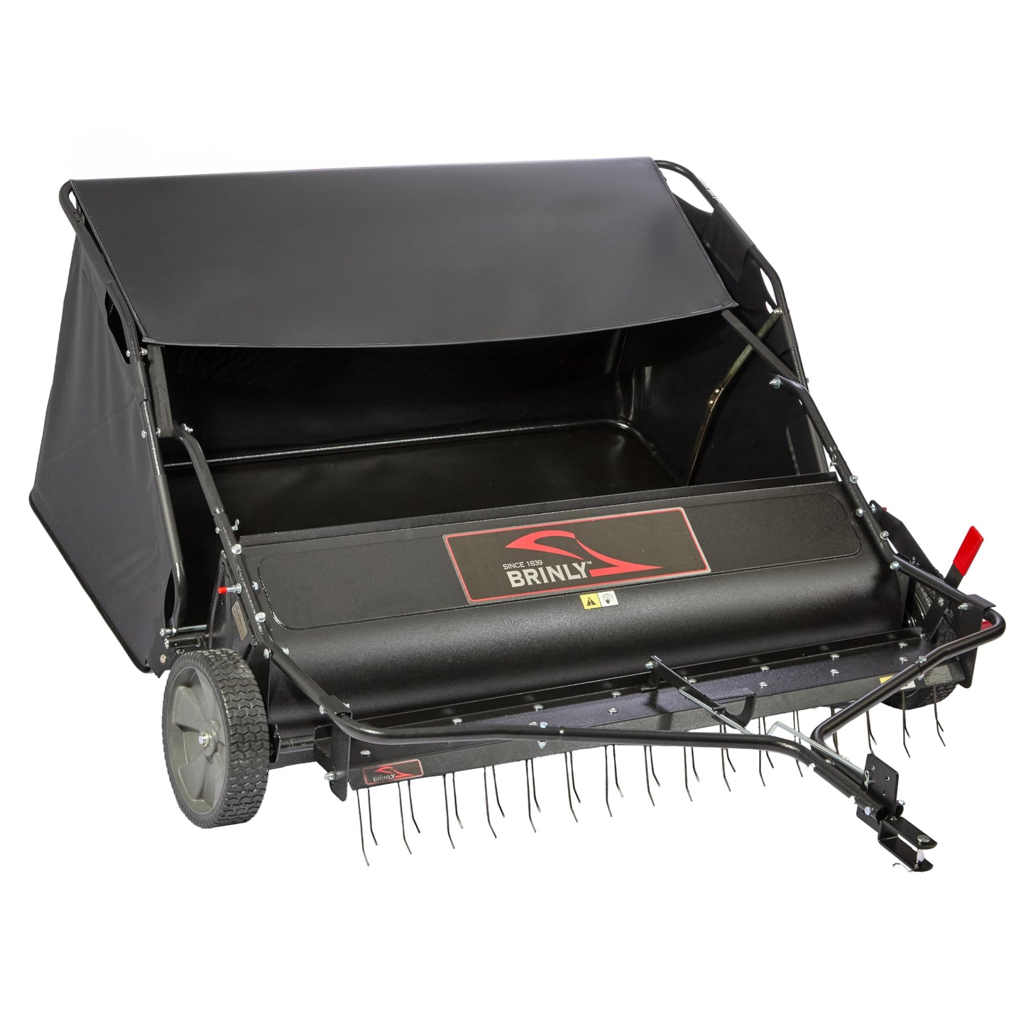 Brinly 54" Tow-Behind Combo Lawn Sweeper with Dethatcher and Hamper Windscreen