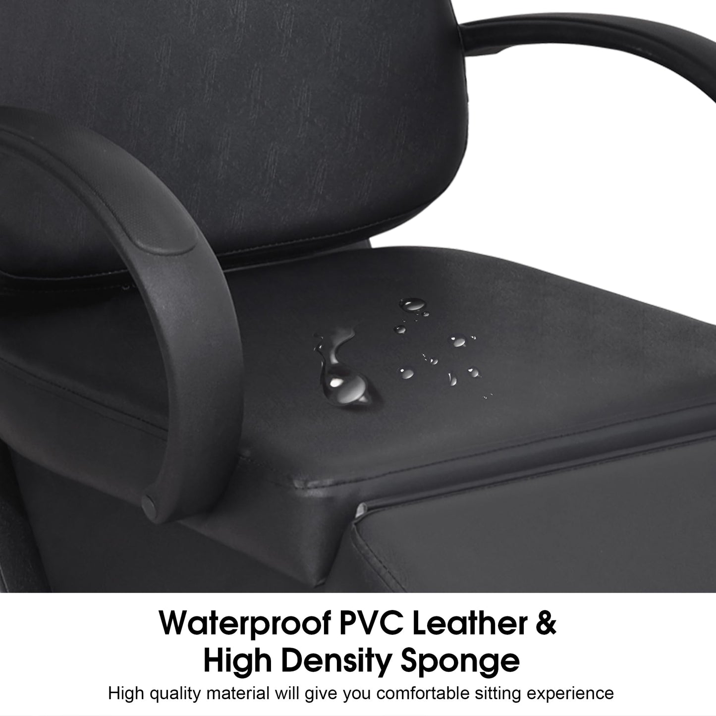 BarberPub Ceramic Bowl Shampoo Chair, Adjustable Backwash Sink, Hair Stylist Barber Chairs for Salon Beauty Spa Tattoo Unit Station 9051