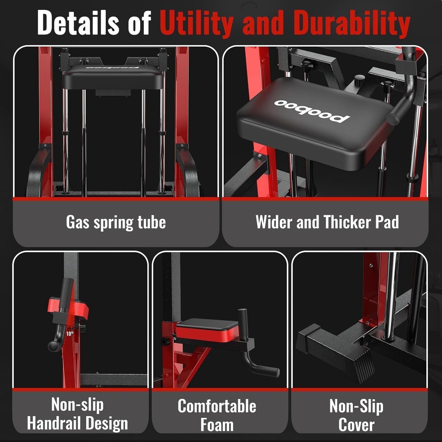 Power Tower Dip Station Pull Up Bar for Fitness Home Gym Workout,450 Pounds Multi-Function Adjustable Height Fitness Strength Training Exercise Equipment