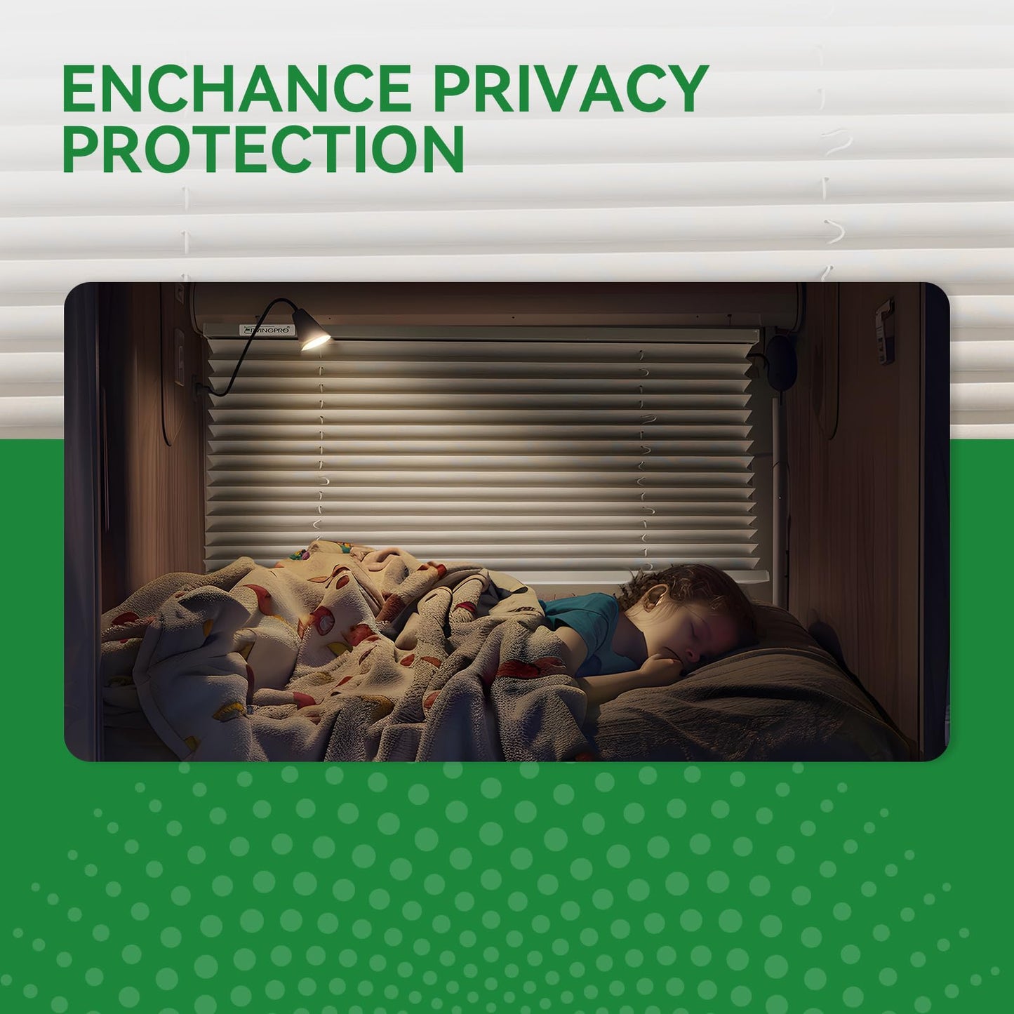 RVINGPRO RV Blinds for Camper Windows, Grey Polyester, 50inW x 24inH, Model 969b51af-cdf3-4851-b094-3a675f966