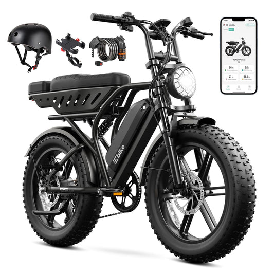 TST Electric Bike for Adults 1500W Peak 20" Fat Tire All-Terrain E-Bike 60/130 Miles Electric Dirt Bike - 48V 15/30AH Battery Tested to UL 2849 Powered Electric Bicycle
