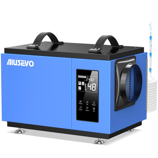 130 Pints Commercial Dehumidifier with Pump and Drain Hose, Crawl Space Dehumidifier for Basement up to 65,00 Sq. Ft for Water Damage, Attic, Garage, Industrial, Auto Defrost, Humidity Control