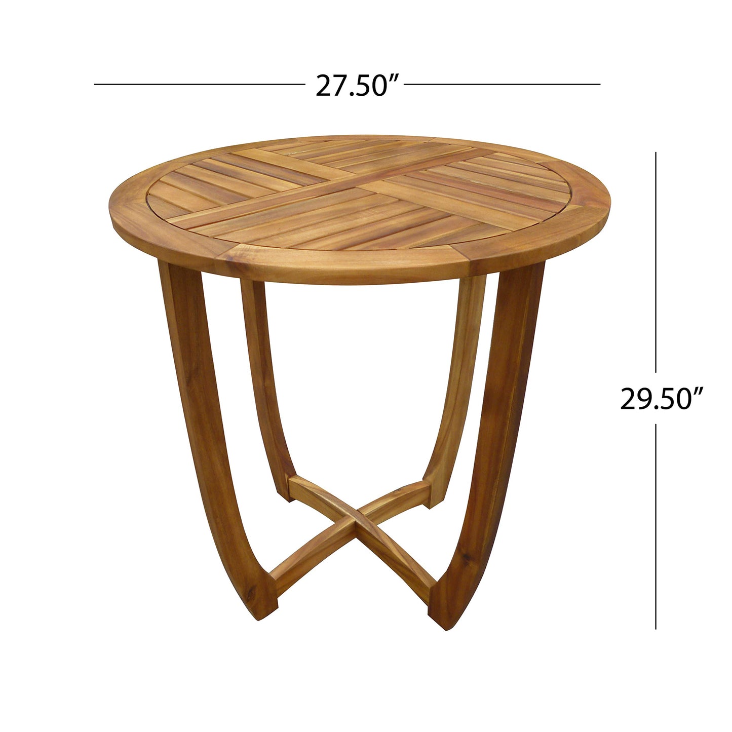 Christopher Knight Home Ellie Outdoor 3 Piece Acacia Wood/Wicker Bistro Set with Cushions, 23.25 "W x 24 "D x 33 "H, Multibrown + Beige + Teak