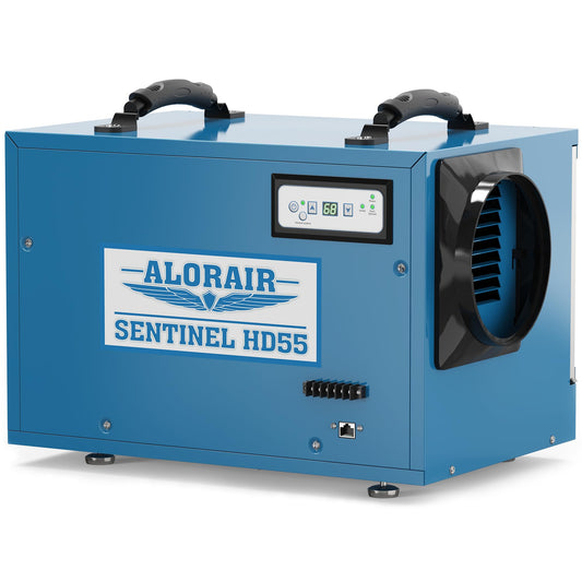 ALORAIR Commercial Dehumidifier 113 Pint, with drain Hose for Crawl Spaces, Basements, Industry Water Damage Unit, Compact, Portable, Auto Defrost, Memory Starting, 6 Years Warranty, Sentinel HD55