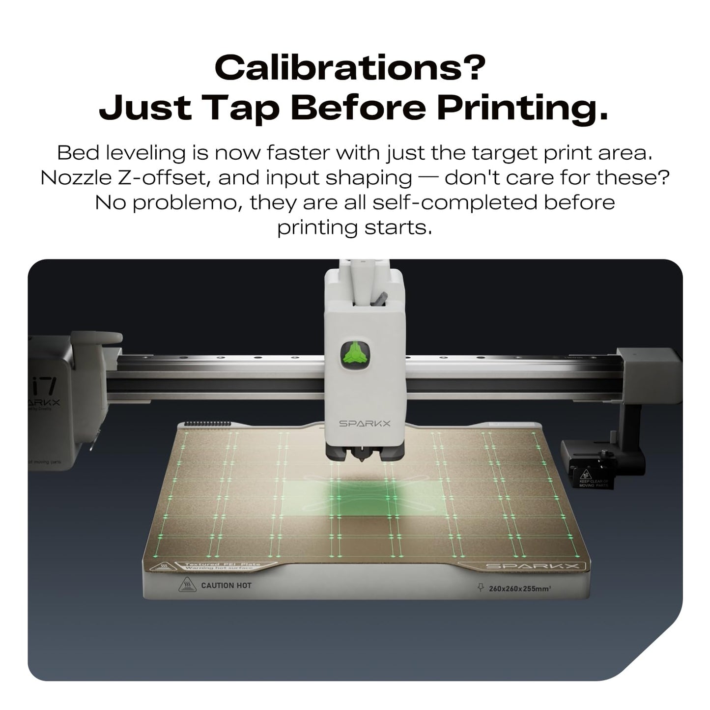 Creality SPARKX i7 3D Printer, Multi Color Need CFS AI Photo 3D Printing 500mm/s High Speed 95% Pre-Assemble RGB Light Smart AI Camera Auto-Leveling Essential Parts Low Noise 10.24×10.24×10 inch