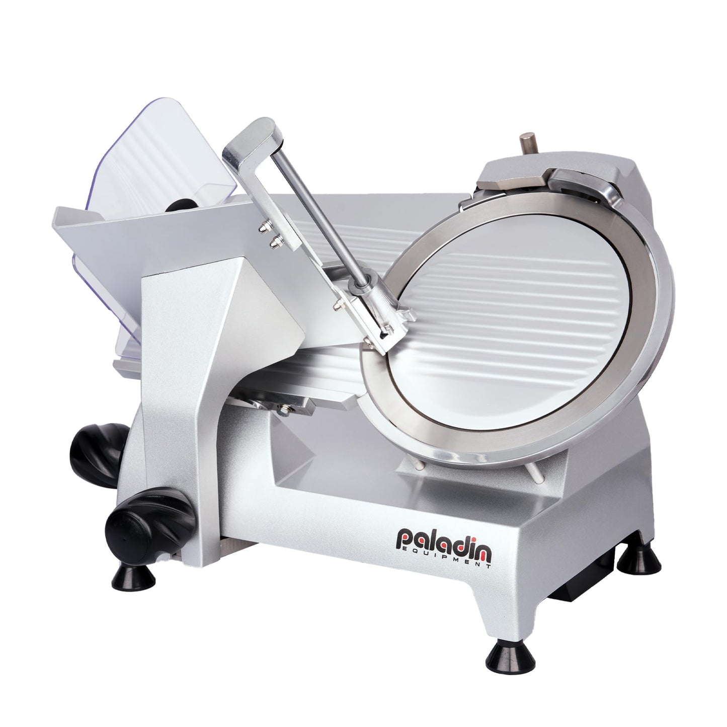 Paladin Equipment 10" Electric Meat Slicer, 1/3 HP Deli Slicer with Italian Carbon Steel Blade, Lunch Food, Semi-frozen Meat, Cheese Cutter, Adjustable Slicing Thickness for Commercial and Home Use