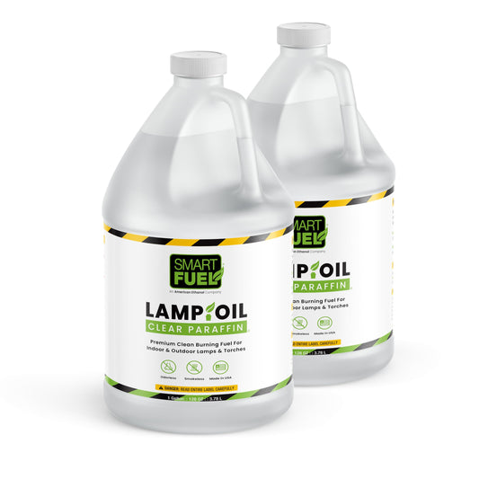 SMART FUEL ETHANOL Paraffin Oil Lamp Fuel - Clear, Smokeless, Odorless, 2 x 128 oz (1 Gallon) Pack