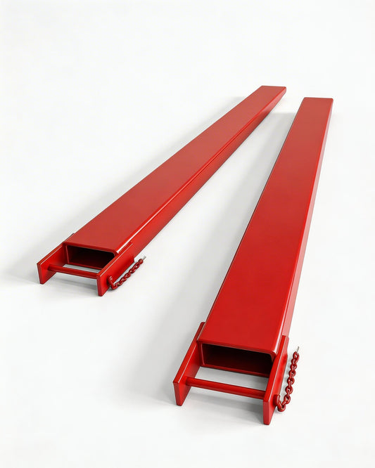 72 in Forklift Extensions, 5500 LB Capacity, 4.5 in Inner Width, Heavy Duty Steel Quick Attach Pallet Fork Extensions with Pin Safety Locks for Warehouse Factory Market, Red