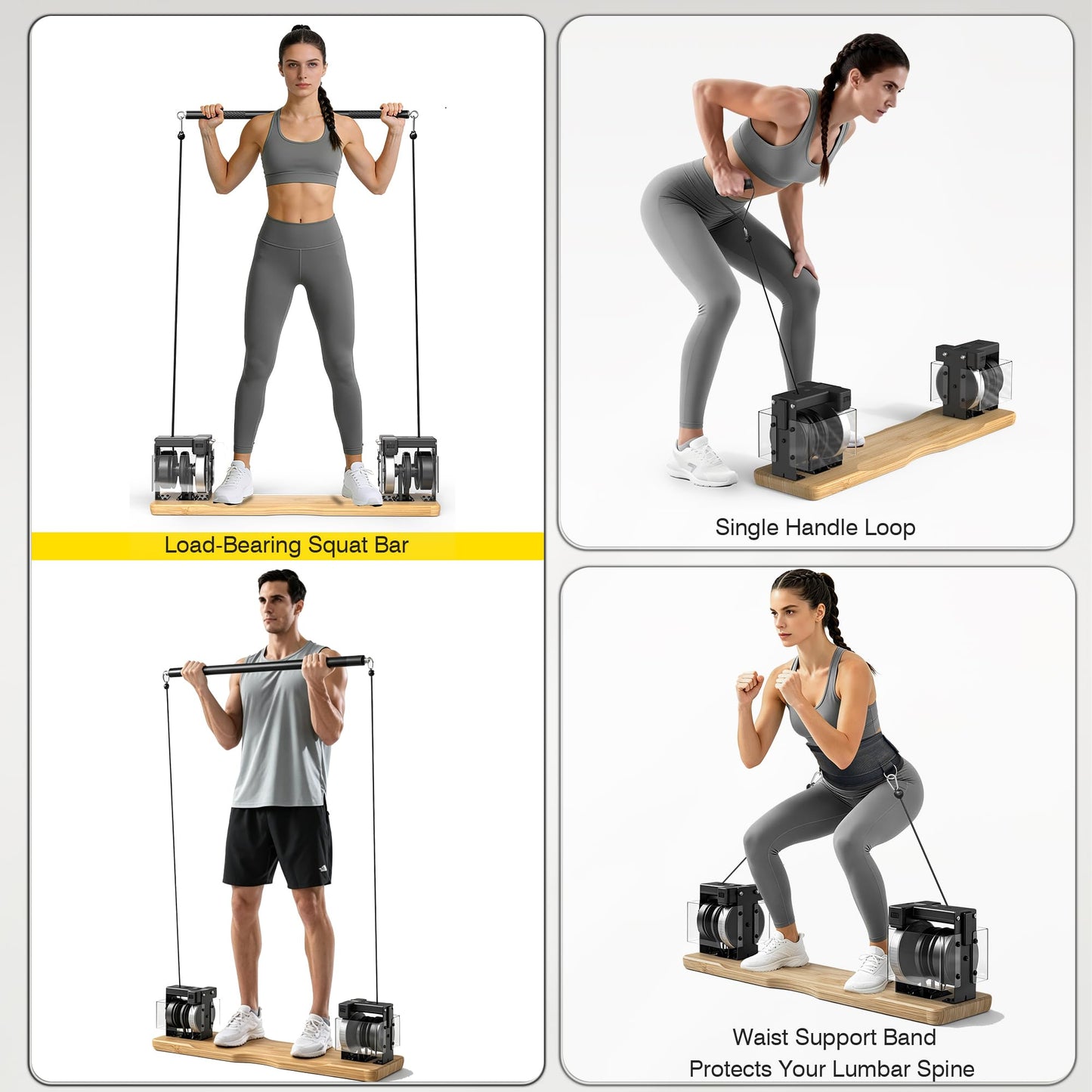 FovemiG Home Gym Equipment, - Compact Full Body Workout Equipment with Adjustable Resistance for Strength Training, Squats, Bench Press, Rows, Portable Multifunctional for Small Spaces & Apartments