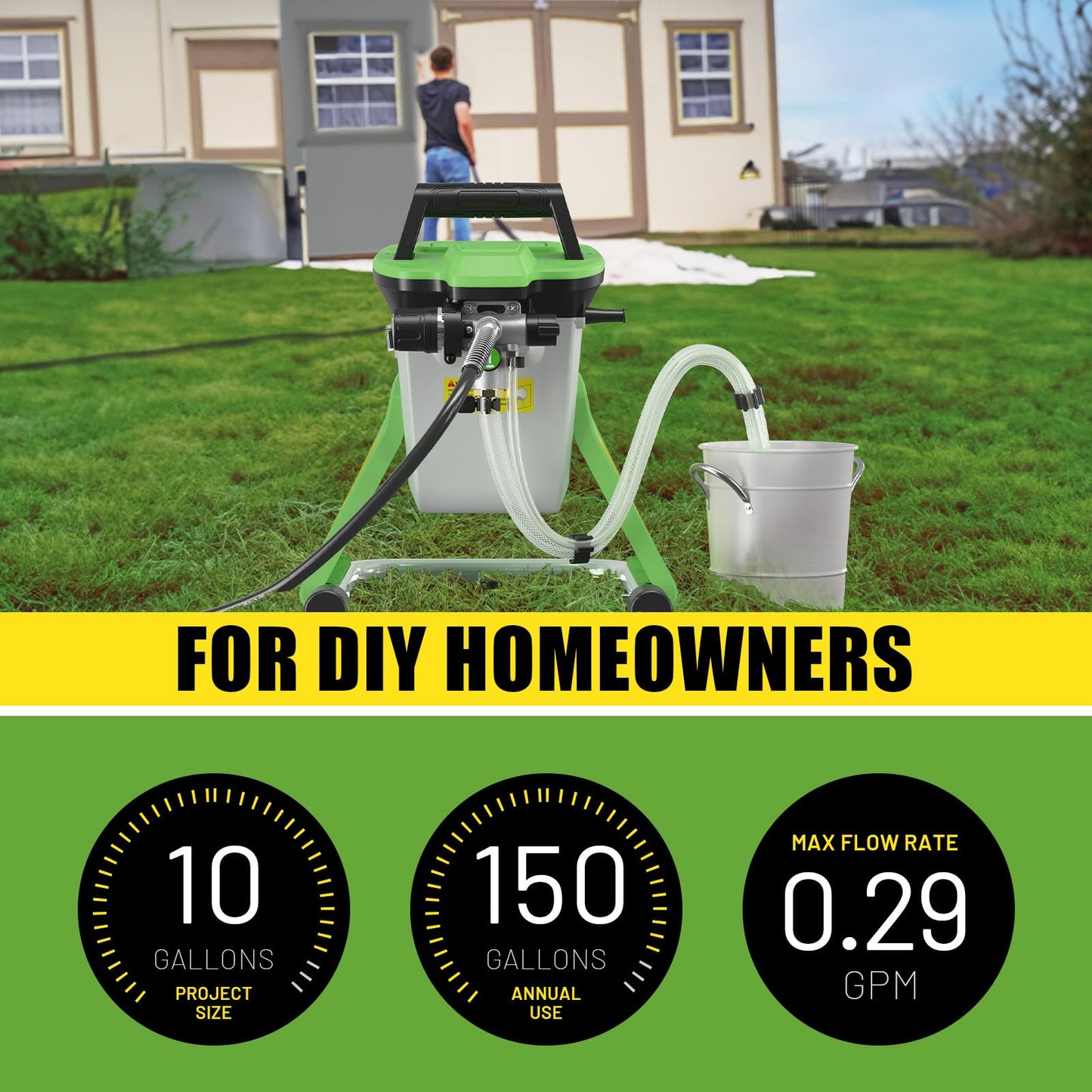 PHALANX 3000PSI Airless Paint Sprayer – Electric Paint Spray Gun for House Painting, Fences & Cabinets | High-Power Spray Gun Handles Latex, Oil, Stain