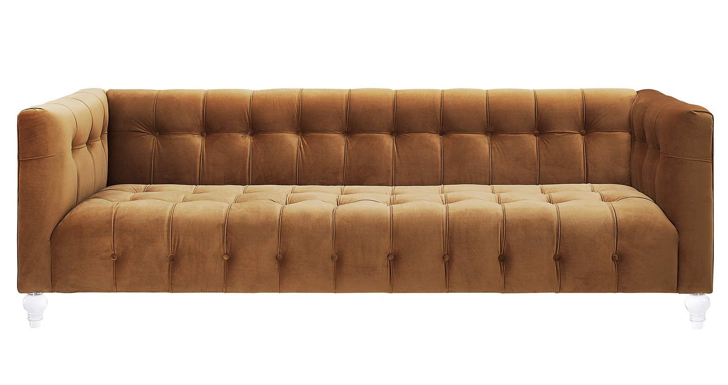 Tov Furniture Bea Velvet Sofa (Cognac)