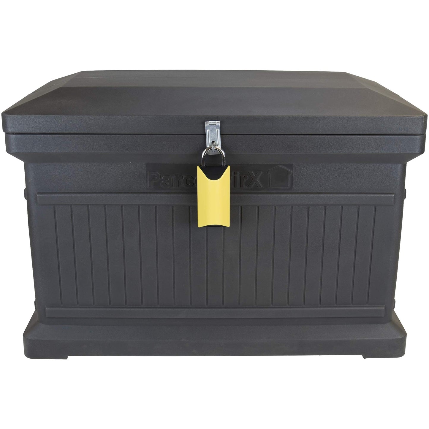 RTS Home Accents Parcelwirx Premium Horizontal Storage Cabinet/Lockable Package Delivery Box with Hinged Lid and Smart Lock, Graphite