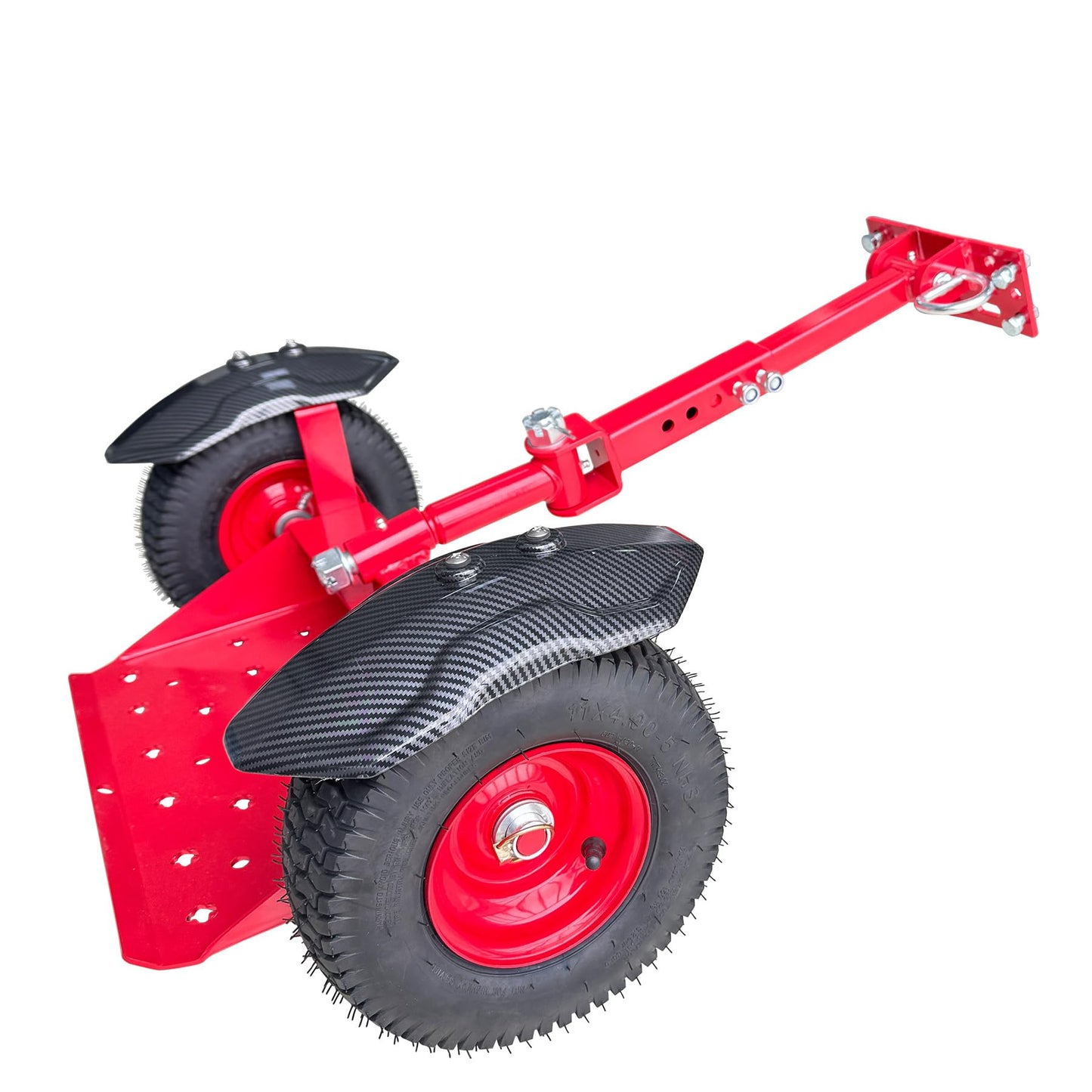 FINALAWOLF Wheels Lawn Mower Sulky for Lawn and Landscape Professionals,Mudguard Design,Anti-Skid Design, Vacuum tire (Red)