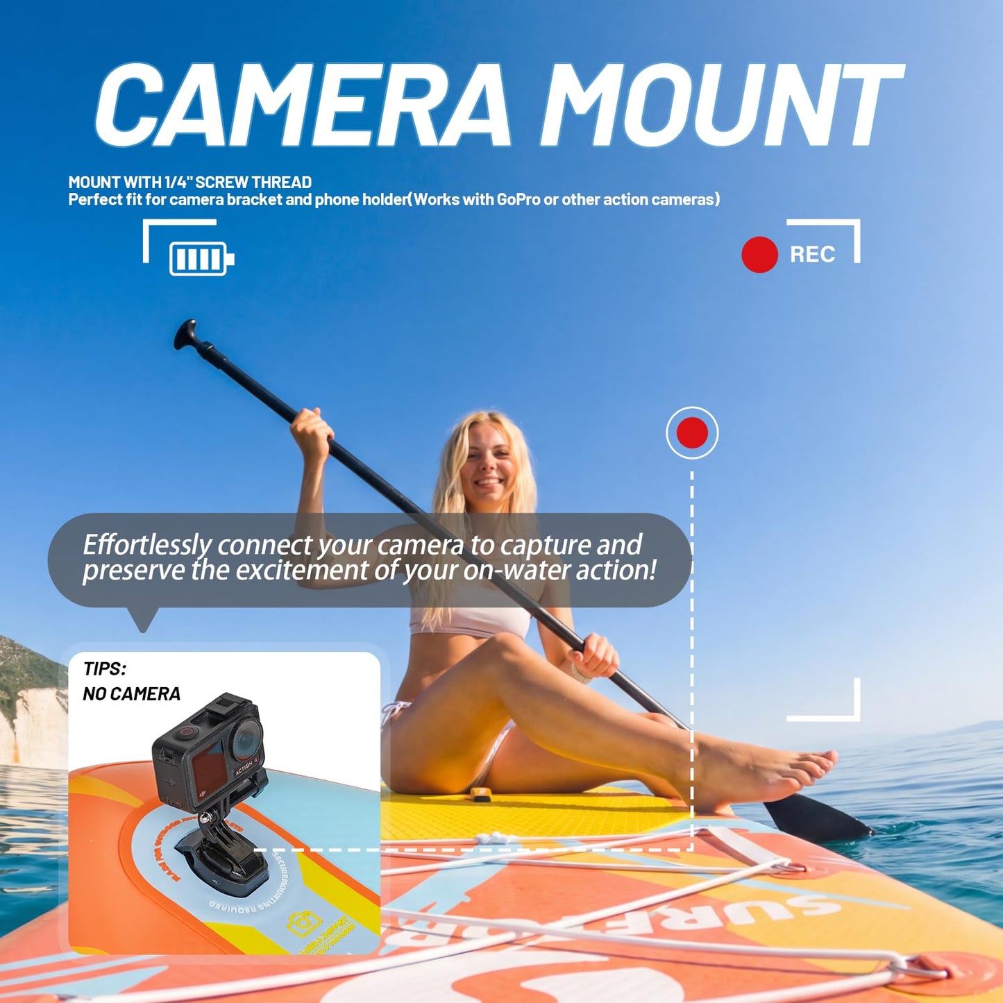 Surftorrent 11’x 33" Inflatable Stand Up Paddle Board for Adults & Youth - Wide Stable Design, Non-Slip EVA Deck, Includes Premium SUP Paddle Board Accessories, All Skill Levels (Laser Light-JH)