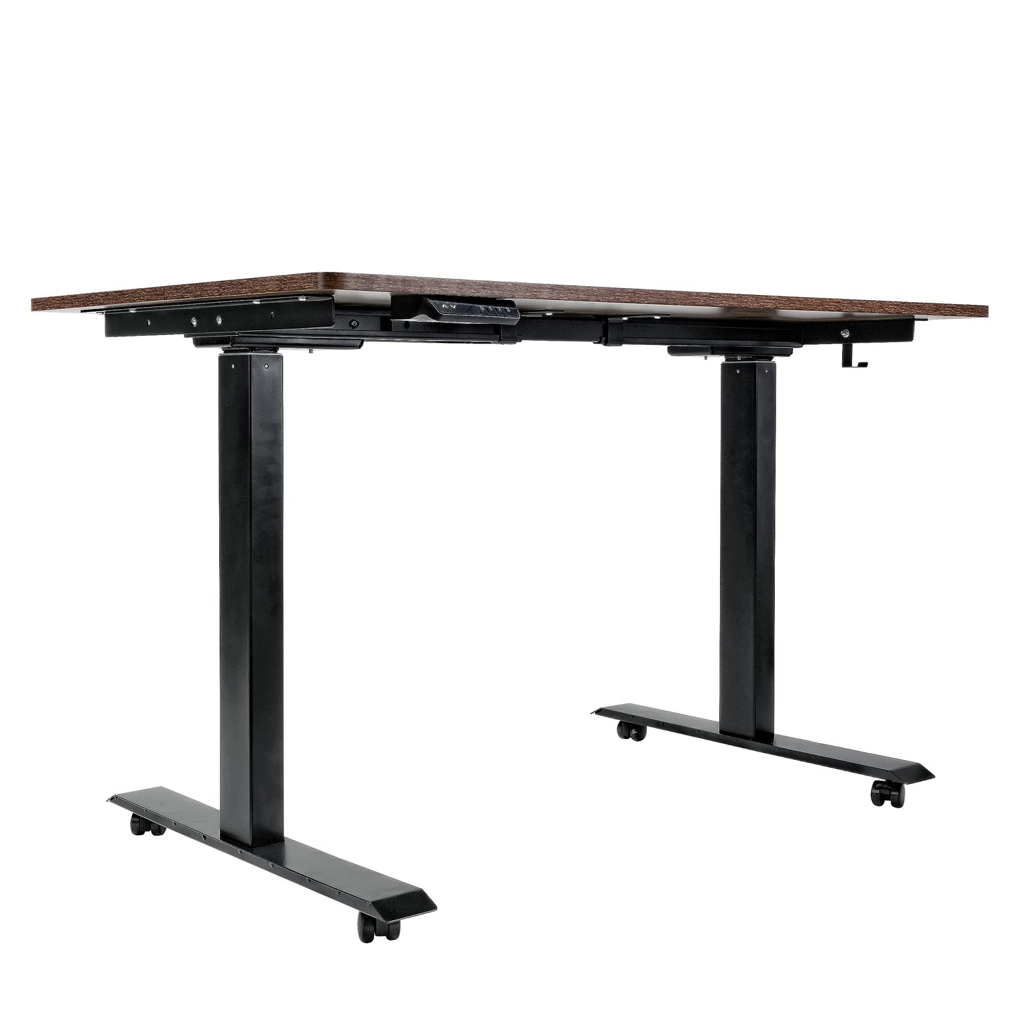 SuperHandy Standing Desk Adjustable Height (48'' x 30''), 3 Memory Presets - Large Electric Sit-Stand Adjustable Height up to 49'' - Rustic Wood