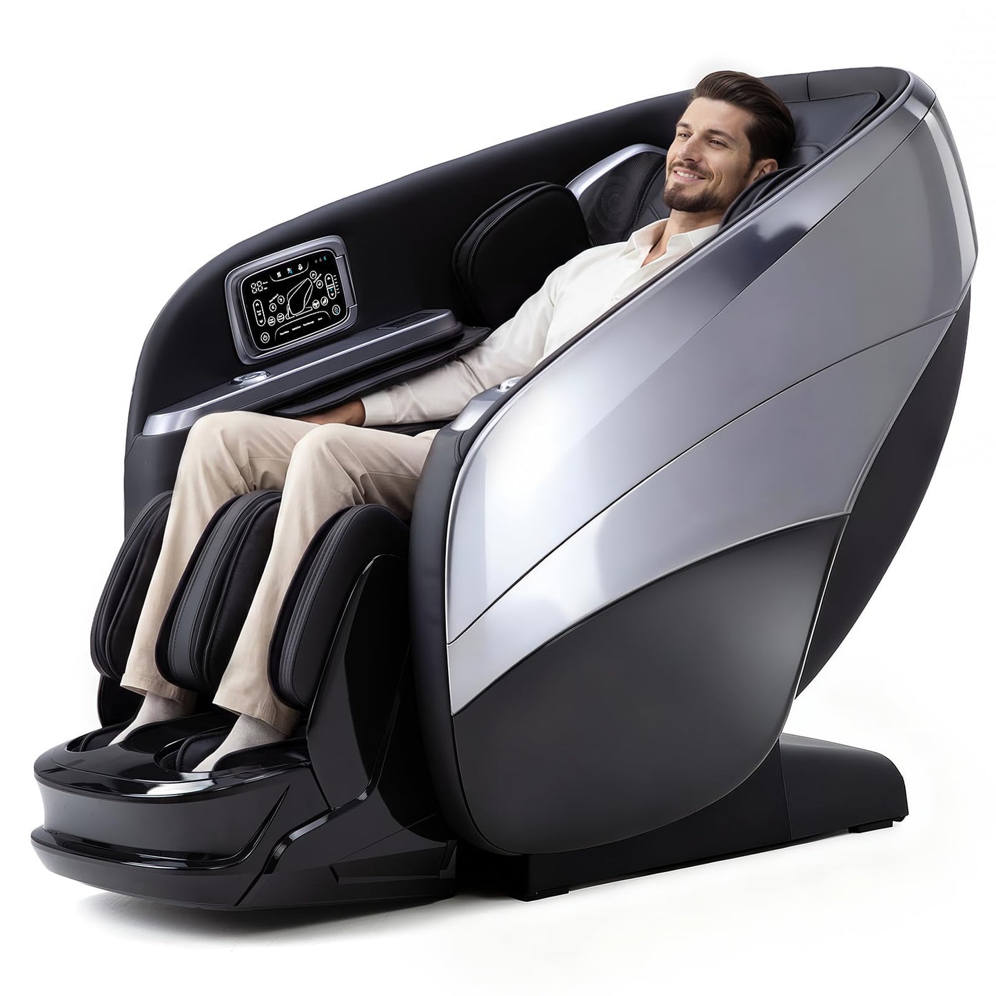 Medfinity 4D Massage Chair Full Body, Zero Gravity Recliner,34 Airbags Massage,20 Auto Massage Programs,Auto Body Scan,AI Voice Control,55" SL Track,Black